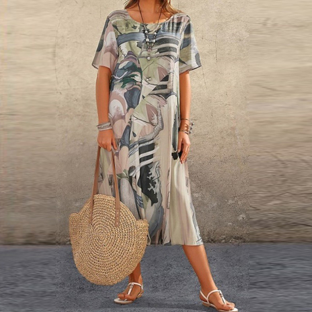 Caroline™ | Vestido Clássico Fluido (Quase Esgotado)