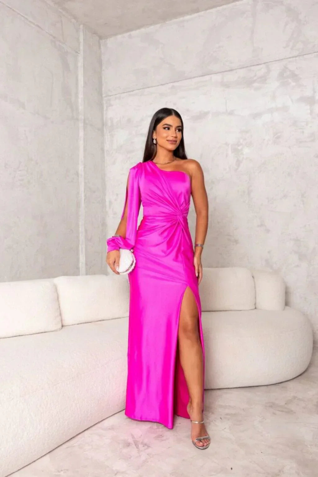 Alissia™ | Vestido Maxi com Abertura de Luxo