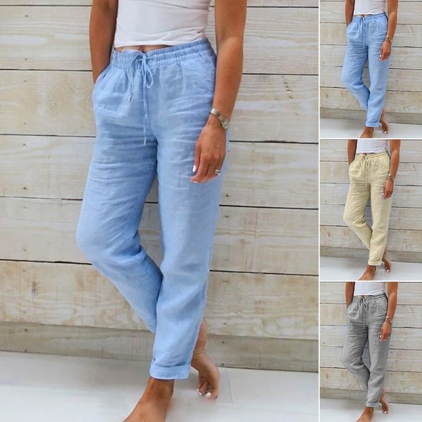Allison™ | Calças Tailored de Algodão-Linho de Luxo