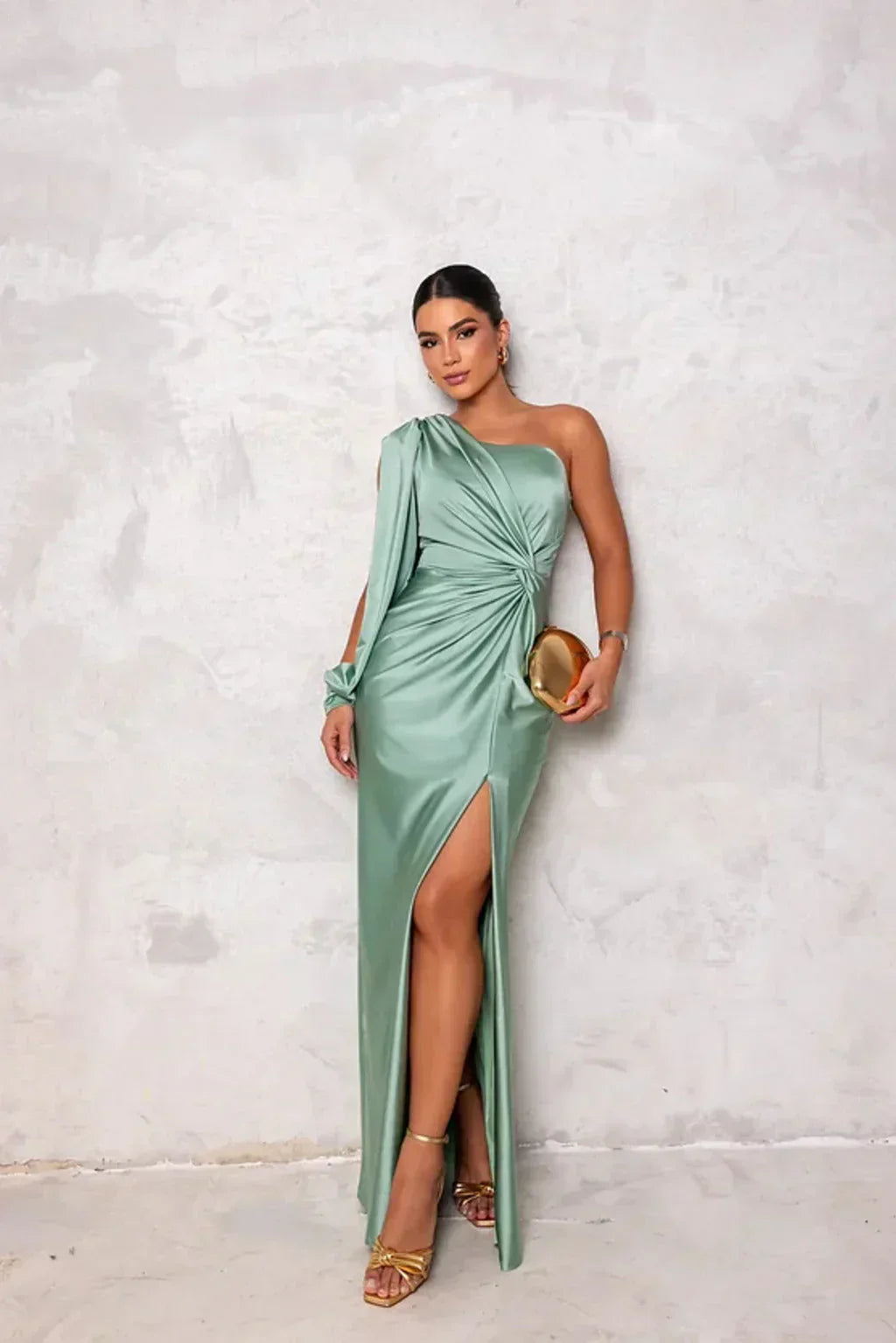 Alissia™ | Vestido Maxi com Abertura de Luxo
