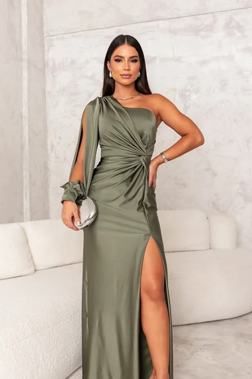 Alissia™ | Vestido Maxi com Abertura de Luxo