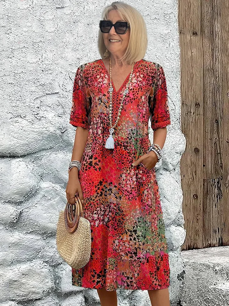 Chantelle™ | Vestido Midi Vibrante (Quase esgotado)