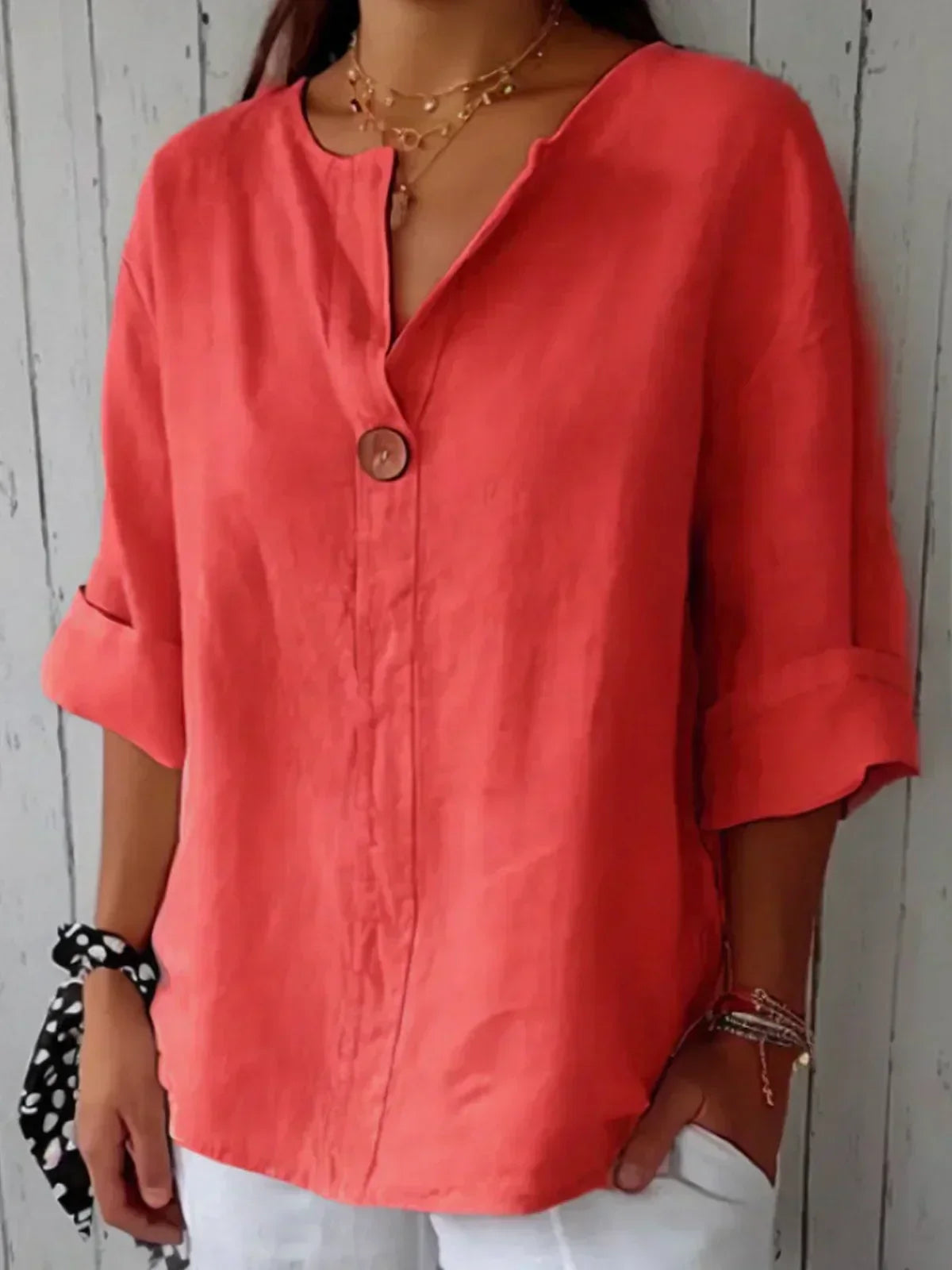 Aria™ | Blusa Casual com Decote em V