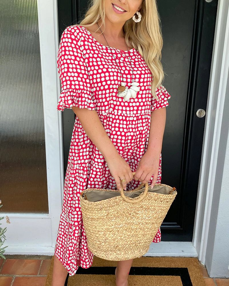 Aubrielle™ | Vestido Midi Impresso Chic (Quase Esgotado)