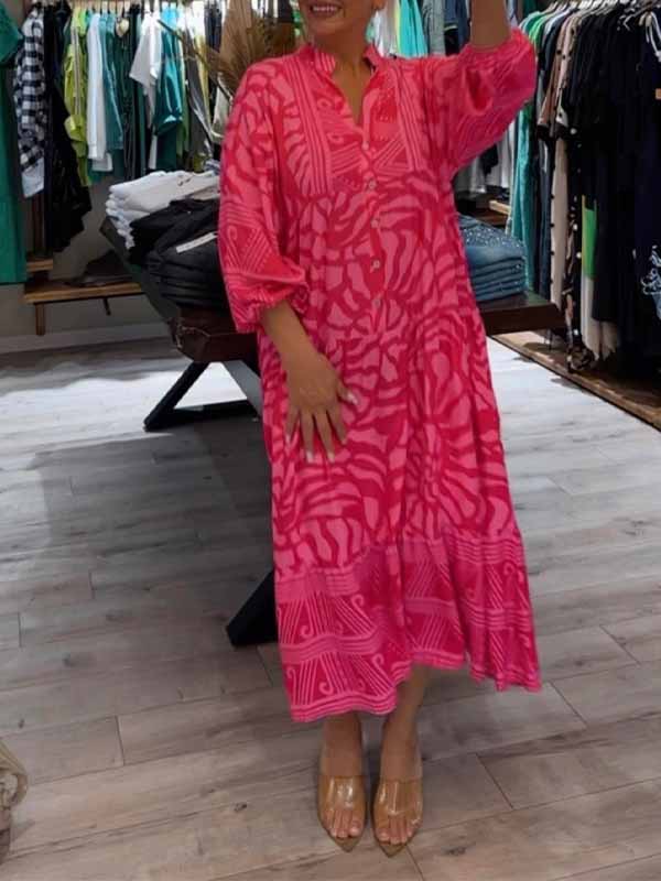 Mira™ | Vestido Impresso com Decote em V Fluido