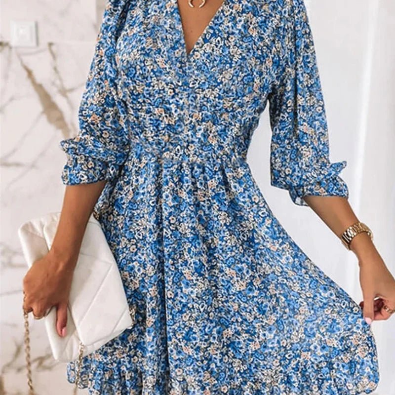 Brenelle™ | Vestido Floral Clássico