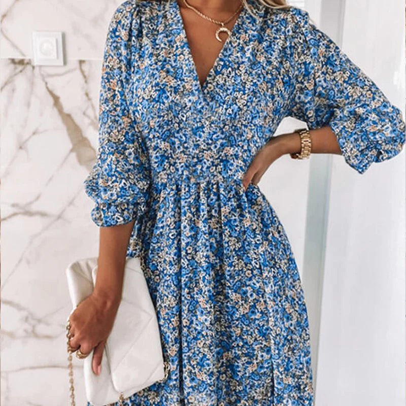 Brenelle™ | Vestido Floral Clássico