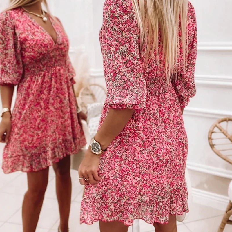 Brenelle™ | Vestido Floral Clássico