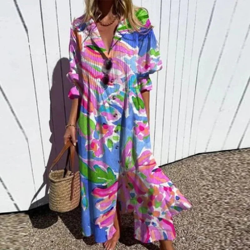 Evaneline™ | Vestido Maxi Boho Luxe (Quase esgotado)