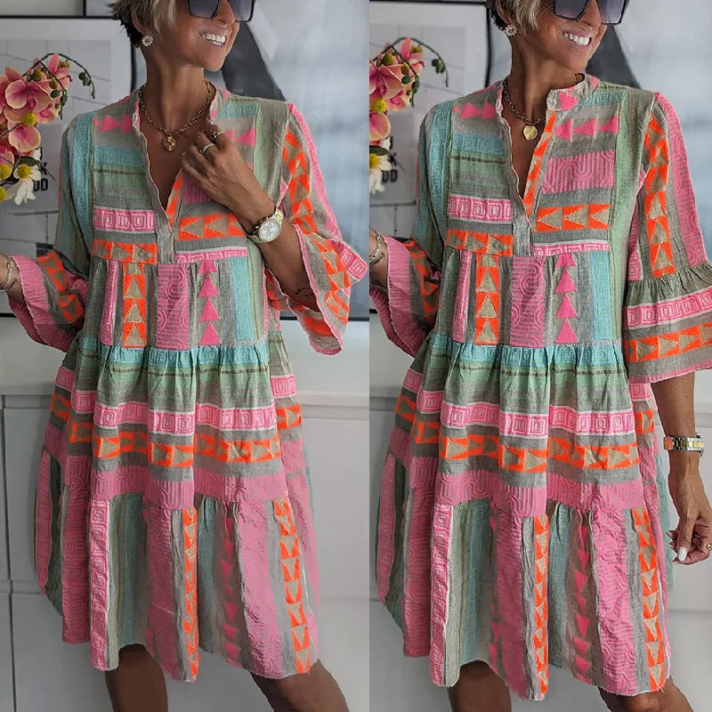 Vyanna™ | Elegante Vestido Midi de Primavera (Quase esgotado)
