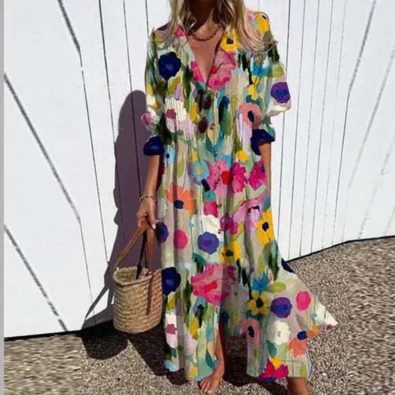 Evaneline™ | Vestido Maxi Boho Luxe (Quase esgotado)