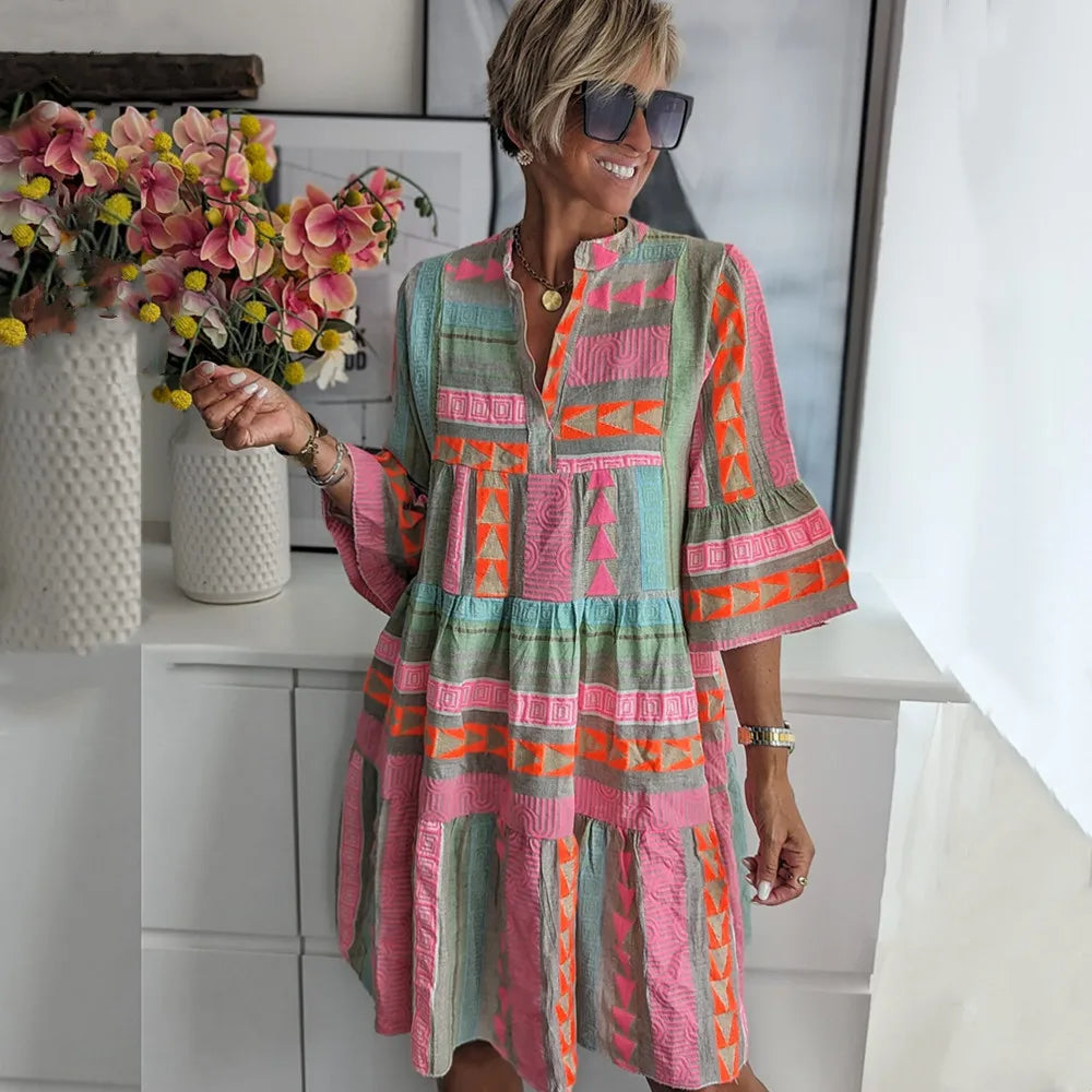 Vyanna™ | Elegante Vestido Midi de Primavera (Quase esgotado)