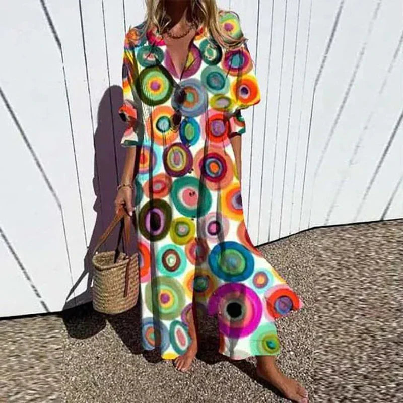 Evaneline™ | Vestido Maxi Boho Luxe (Quase esgotado)