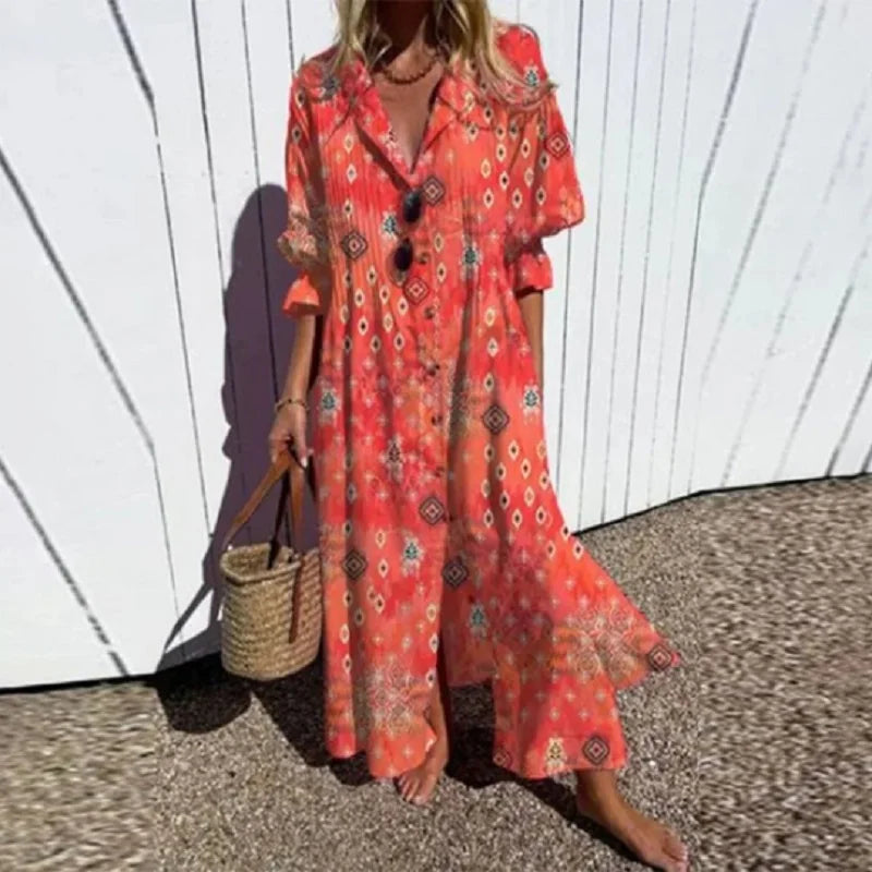 Evaneline™ | Vestido Maxi Boho Luxe (Quase esgotado)