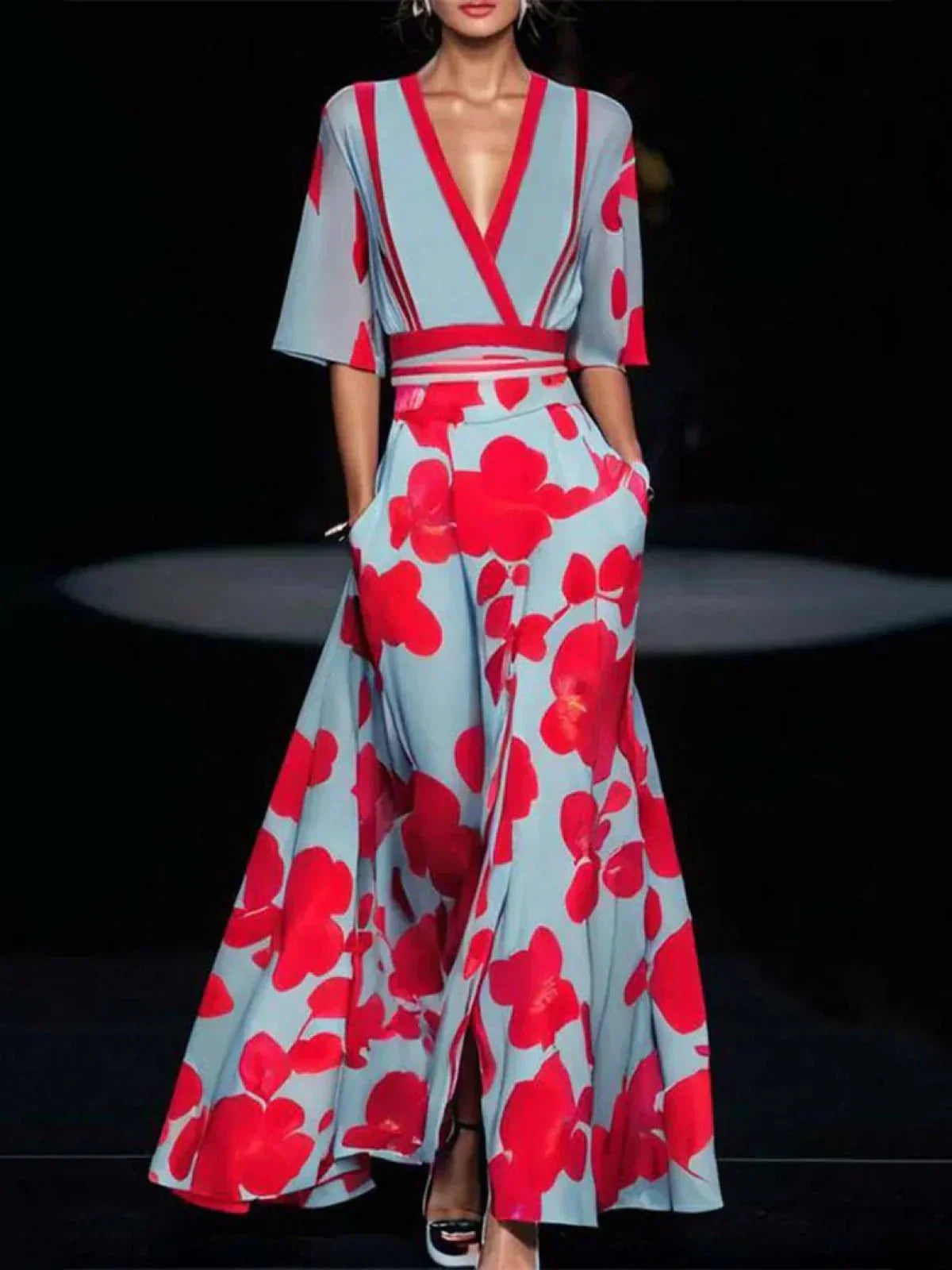 Efi - Vestido Elegante com Mangas Sofisticadas