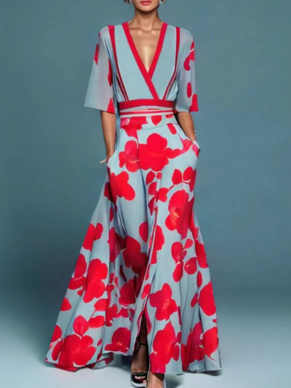Efi - Vestido Elegante com Mangas Sofisticadas