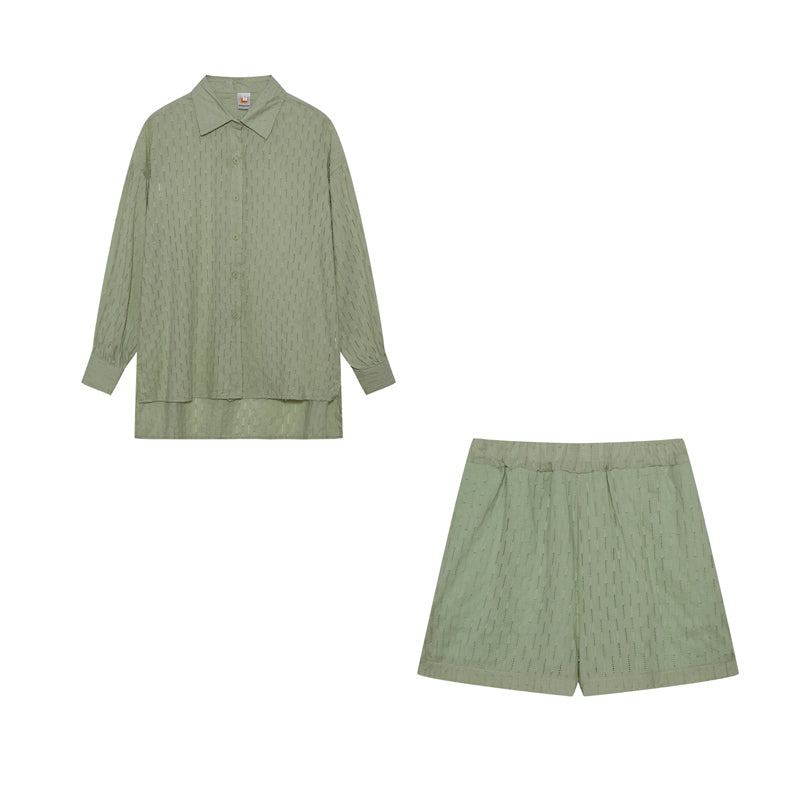 Lowen™ | Conjunto de Camisa e Calças Curtas Elegantes e Frescas