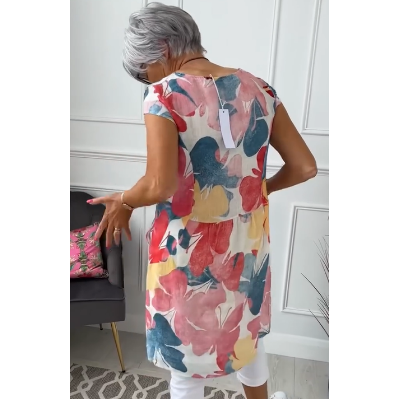 Tara™ | Vestido de Luxo com Impressão de Borboletas Fluídas (Quase Esgotado)